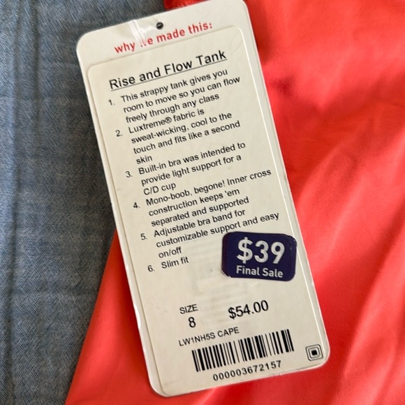 Lululemon Rise and Flow Tank - Picture 3 of 3